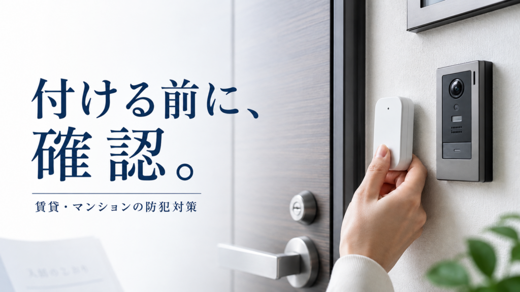 賃貸・マンションでのホームセキュリティ導入について解説するイメージ画像