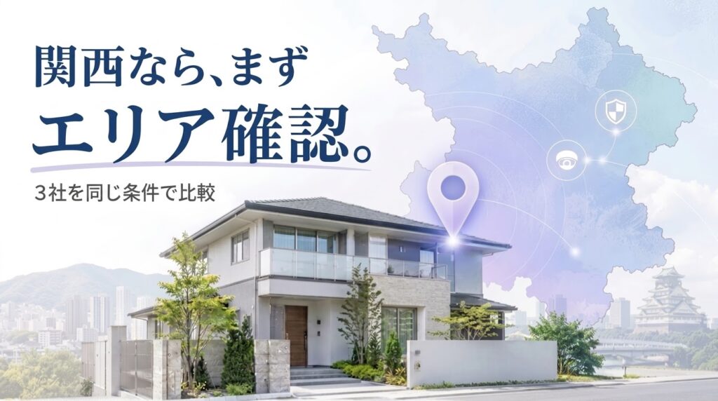 戸建て住宅と関西エリアの地図を組み合わせたイメージ画像