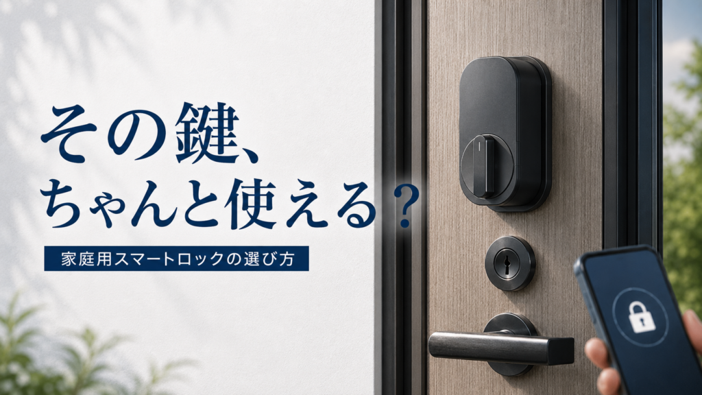 玄関ドアに設置したスマートロックのイメージ画像