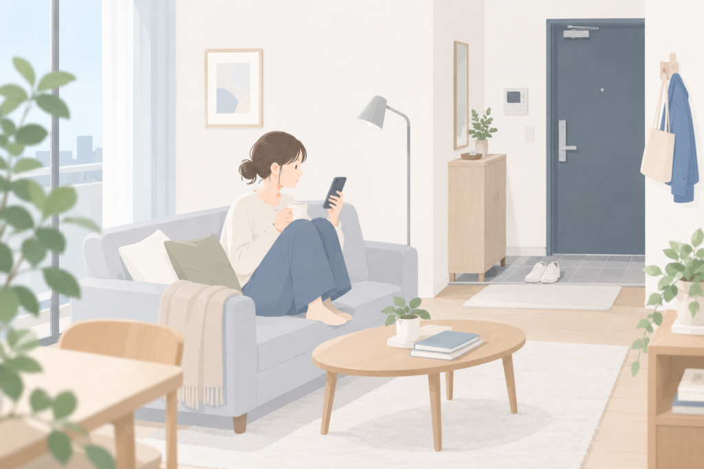 一人暮らしの住まいで防犯を考えるイメージ