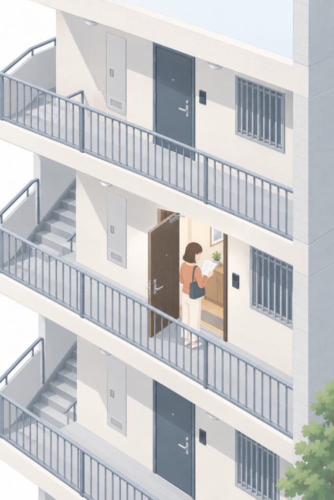 賃貸マンションで防犯対策を考えるイメージ